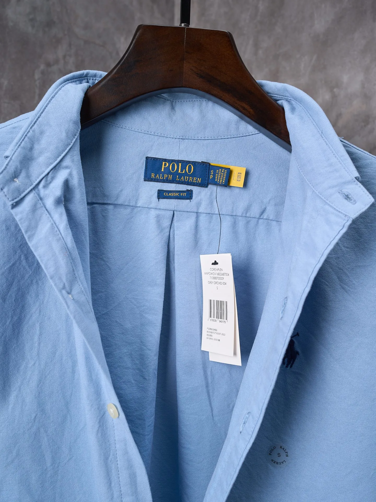 P340 Actual hanging auction】Ralph Lauren/Ralph Lauren couples must-have solid color pony embroidered cotton long-sleeved shirt [Ready stock] XS S M L XL